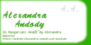 alexandra andody business card